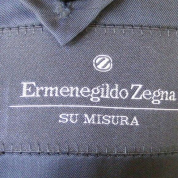 ERMENEGILDO ZEGNA Su Misura Blazer, 56L EU/44 US, Blue, Subtle stripes, 3 button - Picture 7 of 8
